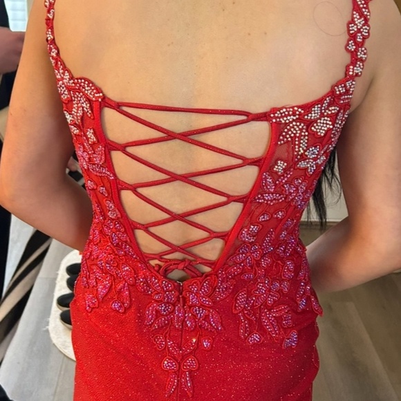 Amarra red formal prom dress - size 2 - Picture 3 of 3